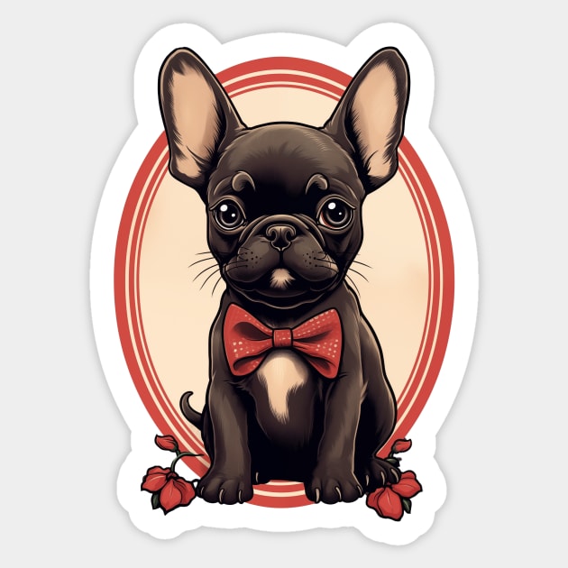 French Bulldog Tattoo Sticker by JunkyDotCom